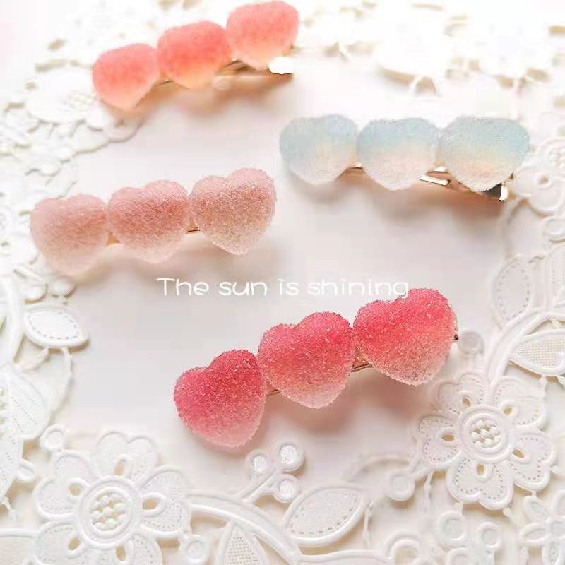 Kẹp Tóc Hình Hoa/Bầu Trời Sao Màu Kẹo Dễ Thương Xinh Xắn