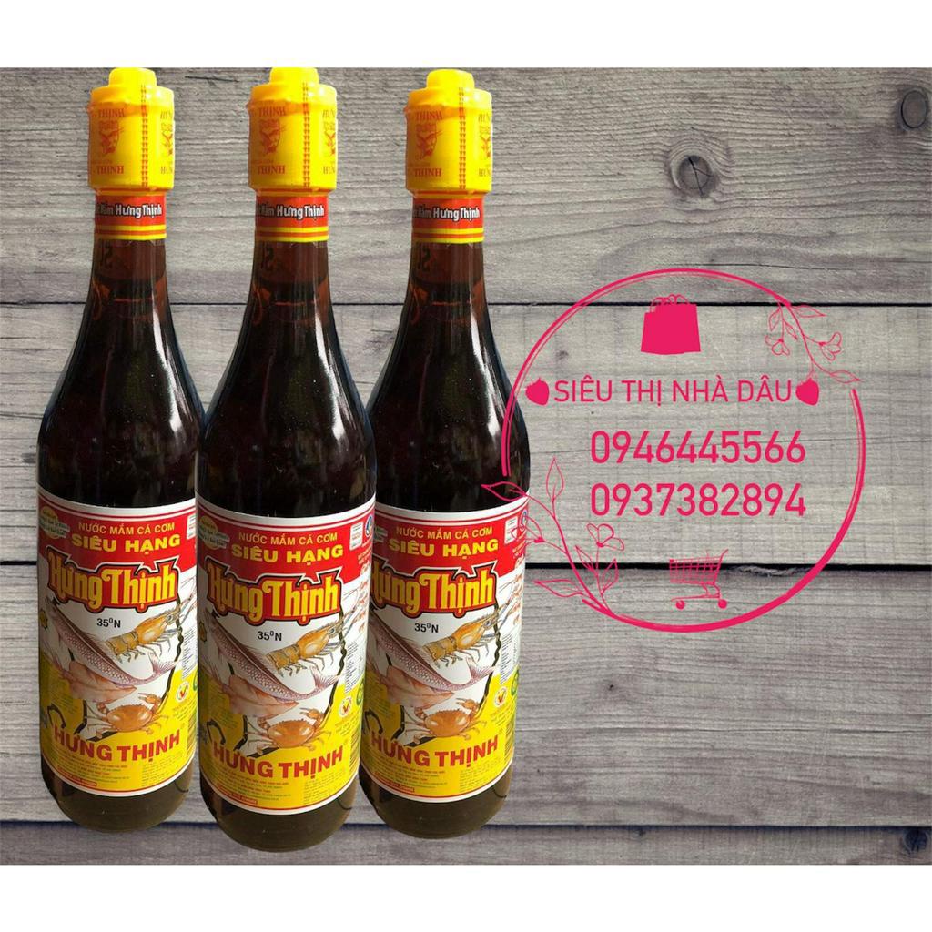 Nước mắm hưng thịnh 35 với 40 độ đạm chai thủy tinh
