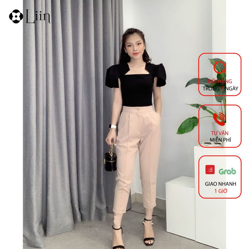 Quần baggy nữ cạp cao Linbi đủ màu, đủ size, thiết kế basic, kiểu dáng công sở Liin clothing Q3220