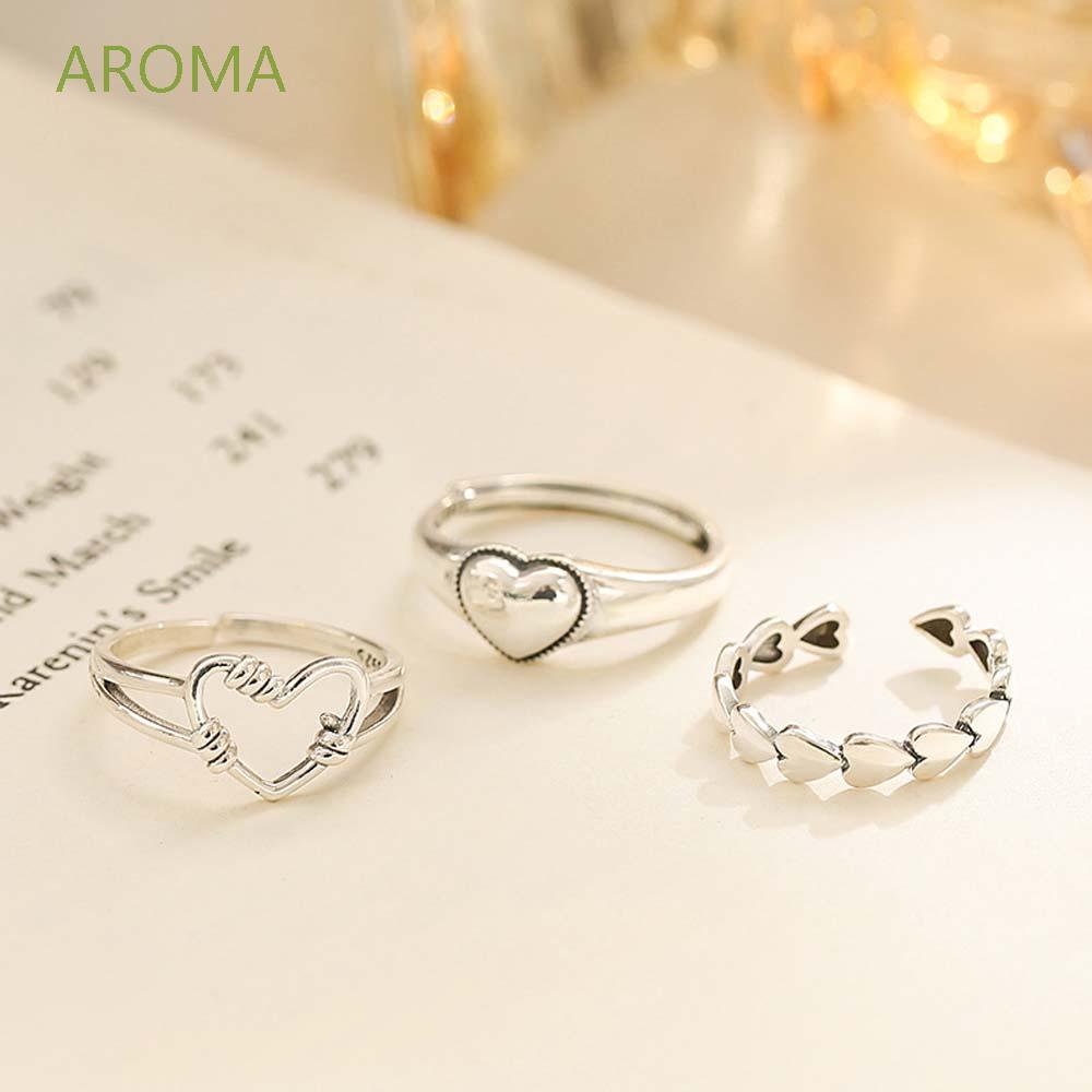 Nhẫn Đeo Tay Kim Loại Tạo Hình Trái Tim Thời Trang Cho Nữ