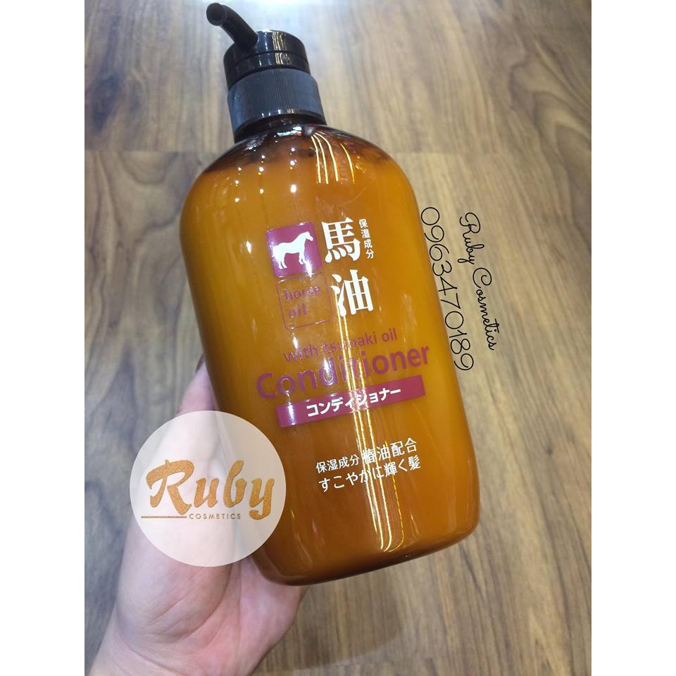 Set Dầu Gội Đầu + Dầu Xã Mỡ Ngựa Kumano non-Silicone Horse oil Shampoo Nhật Bản (600ml)