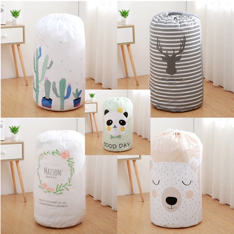 Túi dây rút vải dù nhựa chống thấm đựng chăn màn quần áo 100lit