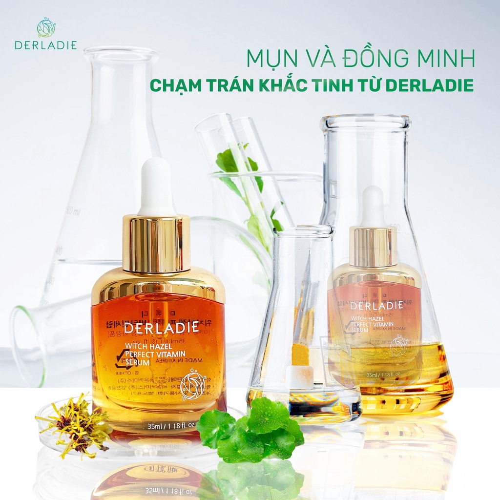 Serum Derladie Witch Hazel Perfect Vitamin Serum ngăn mụn, giảm thâm, làm đầy sẹo rỗ 35ml