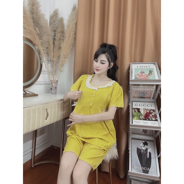 Bộ Bầu lửng siêu xinh ❤️có khoá cho con ti tiện lợi chất đũi hàn siêu thoáng mát,thấm hút mồ hôifreesize 45-68kg