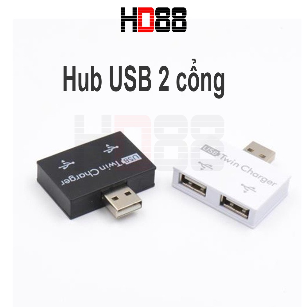 Hub usb 2 cổng nhỏ gọn gàng tiện lợi - HD88