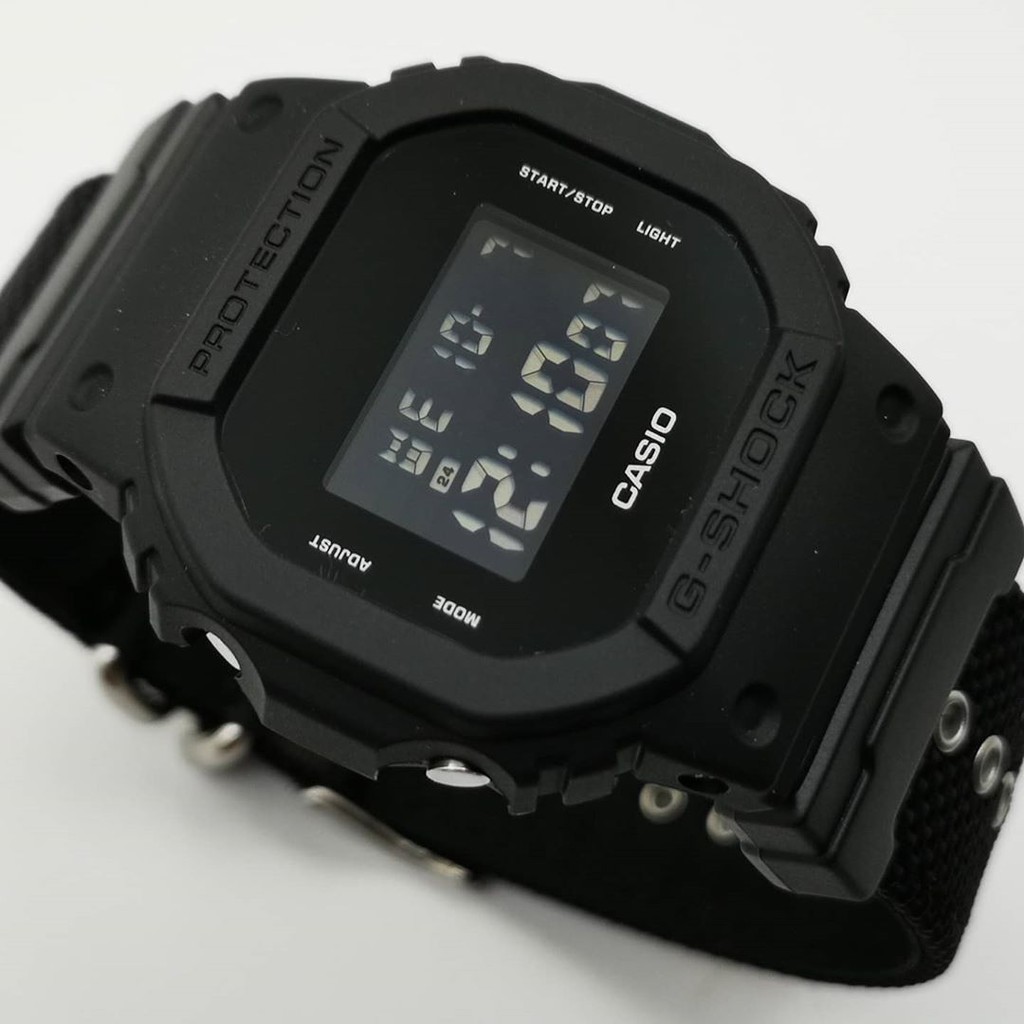 Đồng hồ Nam dây dù G-Shock Nam DW-5600BBN-1 chính hãng bảo hành 5 năm Pin trọn đời