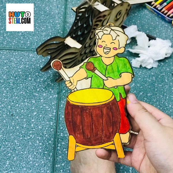 [Tự chọn set] Tô Màu Sáng Tạo, Chủ Đề Tết Trung Thu, Tặng Kèm Dây Gai Treo Trang Trí