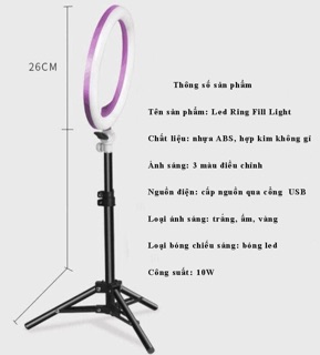 Bộ đèn live stream fill light siêu sáng
