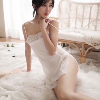 ❣️❣️❣️❣️ĐẦM LỤA SATIN❣️❣️❣️❣️ Đầm ngủ lụa satin phối ren eo siêu dễ thương và sexy