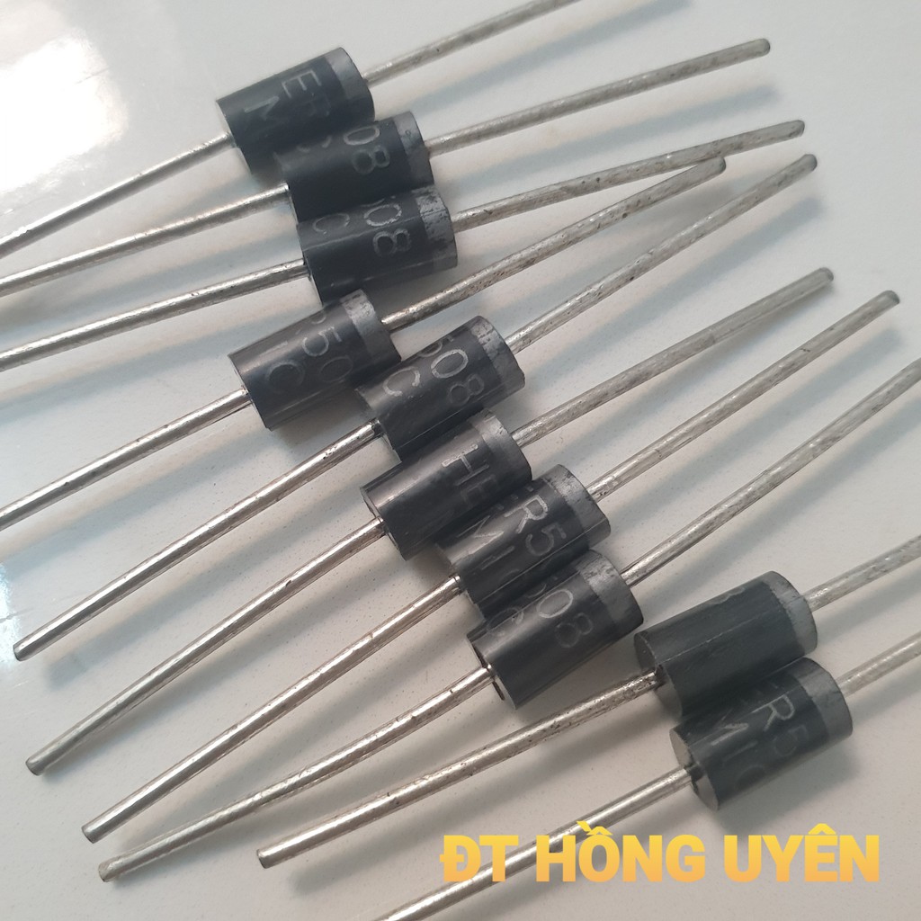 Bộ 20 con Đi ốt xung FR508 . Đi ốt xung 5A-800v. Diode 5A, chịu áp 800 vol. Đi ốt gắn máy giun, máy 1 vế