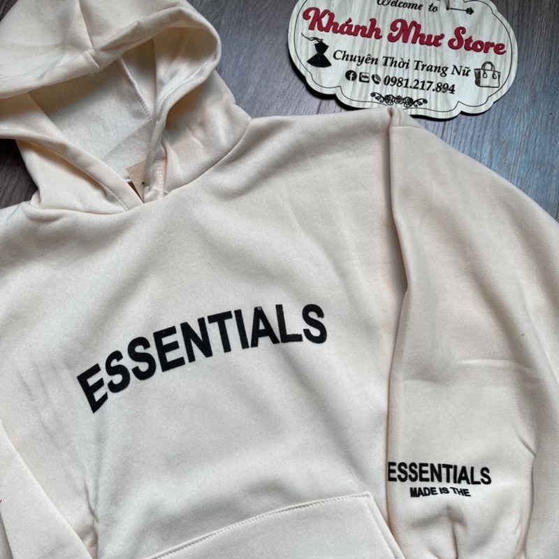 Áo nỉ hoodie Essentials In KhanhNhuStore , áo nỉ bông unisex nam nữ. | BigBuy360 - bigbuy360.vn