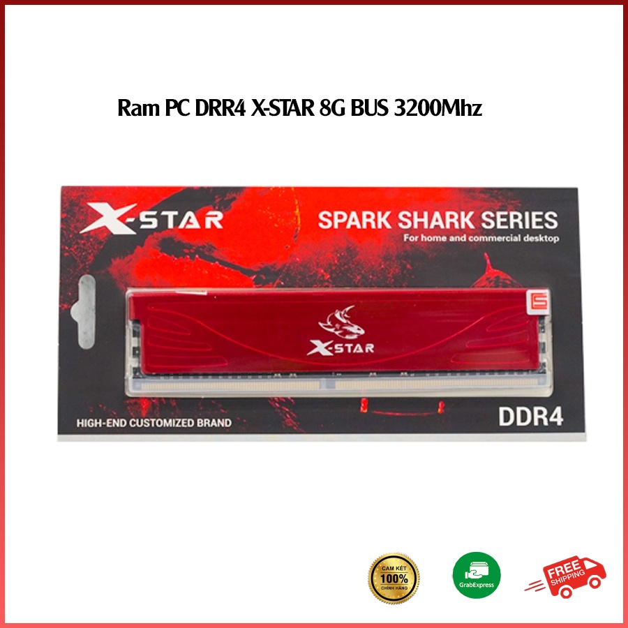 Ram PC DRR4 XSTAR 8G BUS 3200Mhz RAM x star Tản Nhiệt Bảo Hành 24 Tháng Chính Hãng - Kim Trung Compu