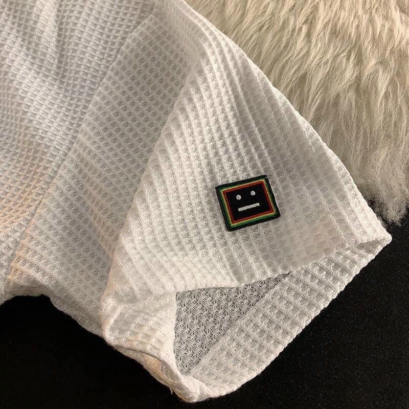 Áo Thun Tổ Ong Logo Mặt Cười L.Y Store Unisex 🌸Phông form rộng tay lỡ vintage 3158 đường phố hàn quốc Ulzzang🌸