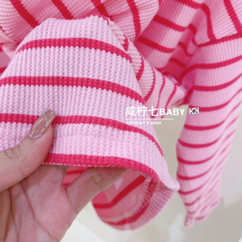 Bộ Đồ Thể Thao Áo Thun In Họa Tiết Kẻ Sọc Thời Trang Xuân Thu Hàn Quốc Nhật Bản Mới 2022 Cho Bé Gái
