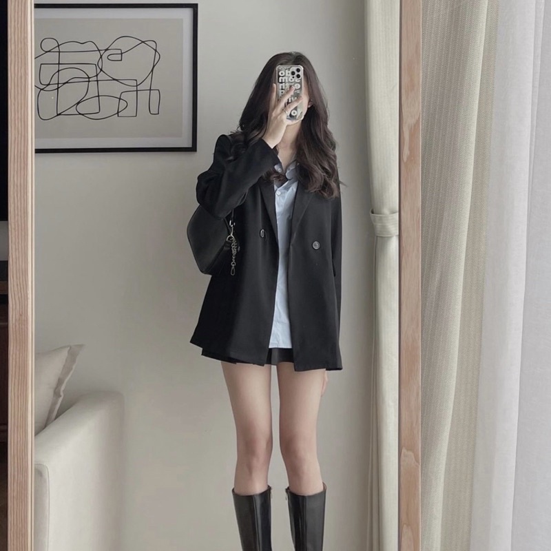 Áo blazer,blazer nữ chất đẹp hàng 2 lớp 3 màu TRENDY đứng form tôn dáng | BigBuy360 - bigbuy360.vn