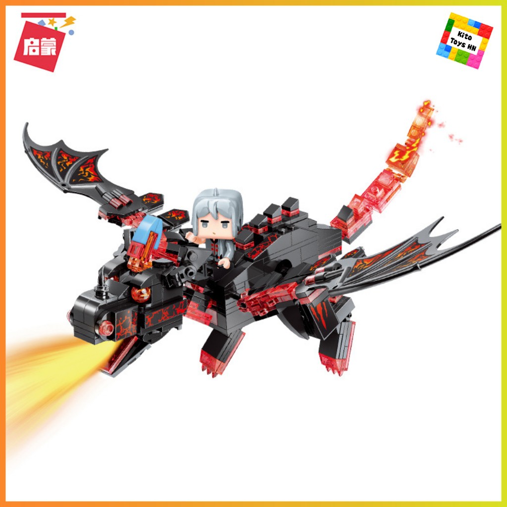 Bộ Đồ Chơi Lego Lắp Ráp Mô Hình Qman 72013 Minecraft Mini World Rồng Đen Dung Nham 331 Mảnh Ghép Kèm 1 Minifigures