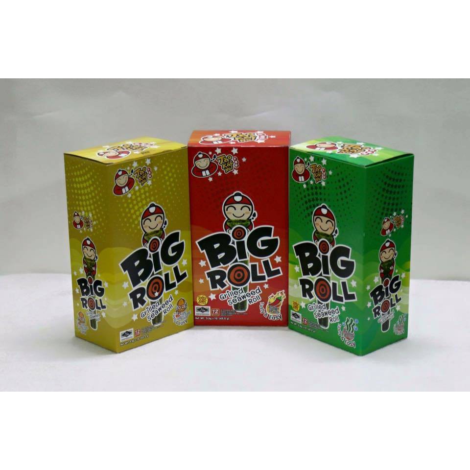 Snack rong biển taokaenoi Big Roll vị cay 6 x3.6g