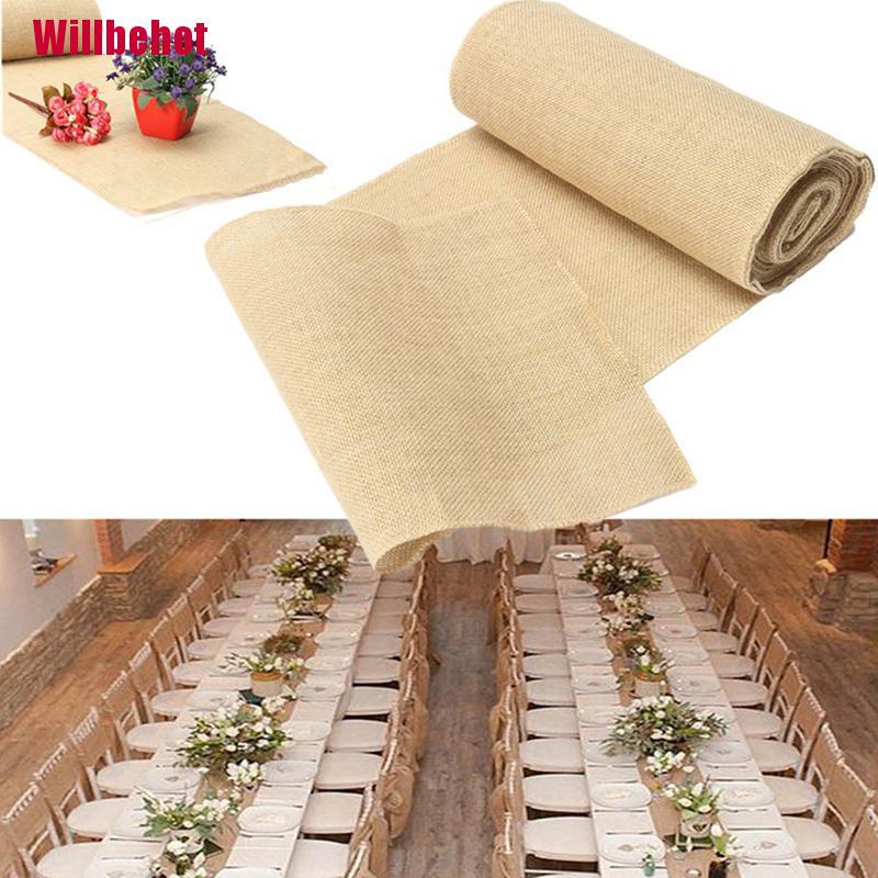 Khăn Trải Bàn Vải Sợi Đay 30X275Cm Trang Trí Tiệc Cưới