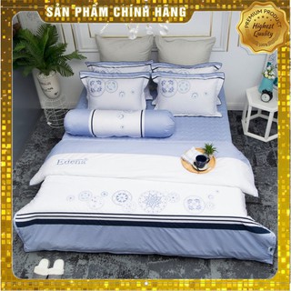 Bộ Ga Chần Gòn Cotton Solid Edena 366 [ SIÊU BỀN ] Gồm 5 Món, Bảo Hành  Một Đổi Một