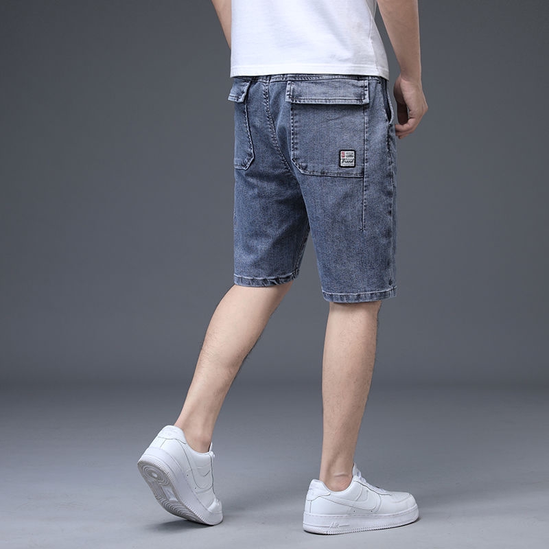 Quần Short Jeans Lưng Thun Thời Trang Cho Nam