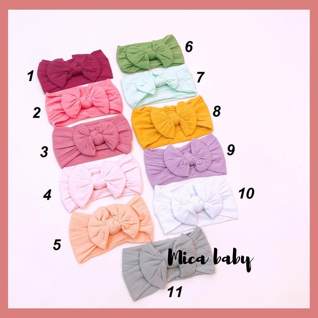 Băng đô nơ màu kẹo dễ thương cho bé Mica baby BD59