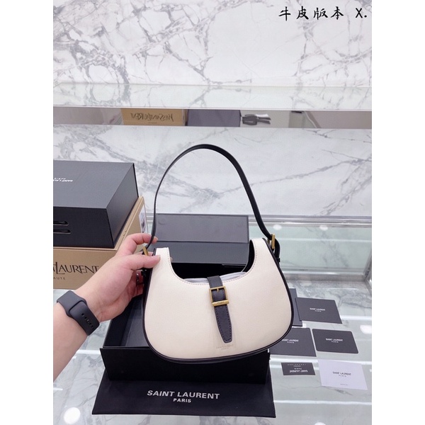 Túi xách Ýsl kẹp nách sz 25 chất da thật