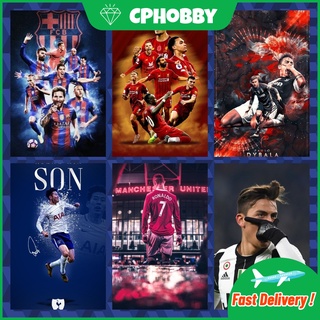 Tranh đính đá 5D hình cầu thủ bóng đá Barcelona Liverpool Ronaldo