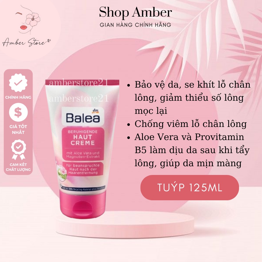 KEM LÀM DỊU DA SAU WAX VÀ CẠO LÔNG BALEA  AMBER STORE