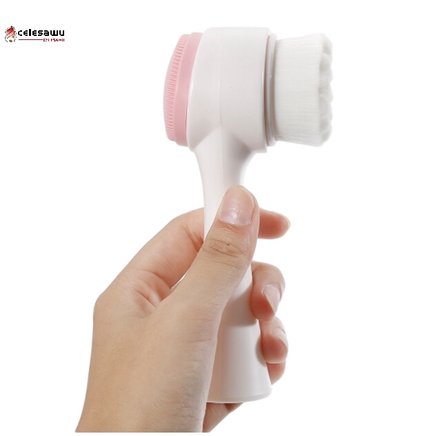 [Hàng mới về] Bàn chải rửa mặt làm sạch sâu lỗ chân lông bằng silicon hai mặt