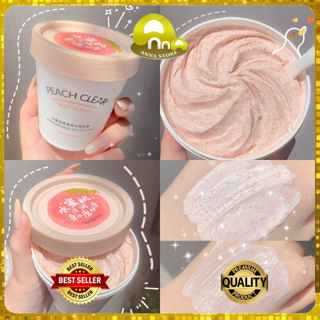 [100% SÁNG MỊN DA] Kem Tẩy Da Chết Peach Clear Body Scrub 200ML, Trị Mụn, Dưỡng Ẩm, Làm Đẹp Da Cam Kết Chất Lượng -Anna | BigBuy360 - bigbuy360.vn