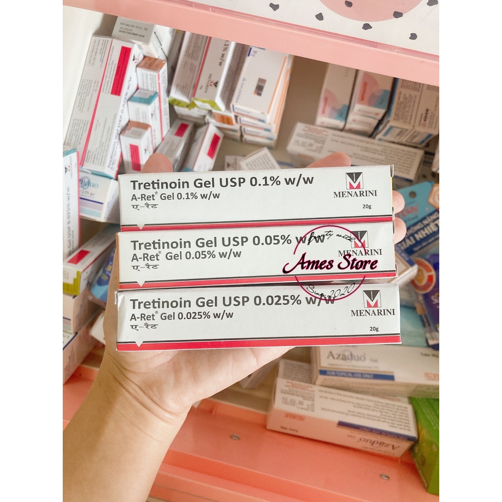 Gel ARET 20G giảm nhờn giảm mụn 0.025 0.05 0.1