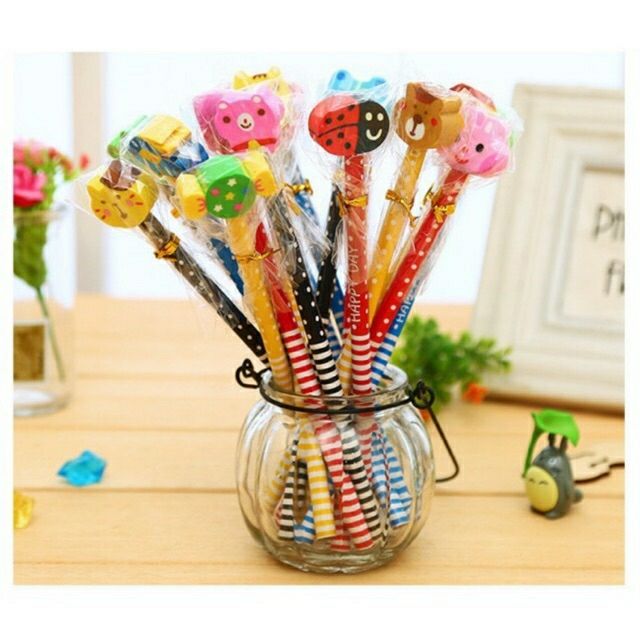 Bút chì tẩy hoạt hình siêu cute