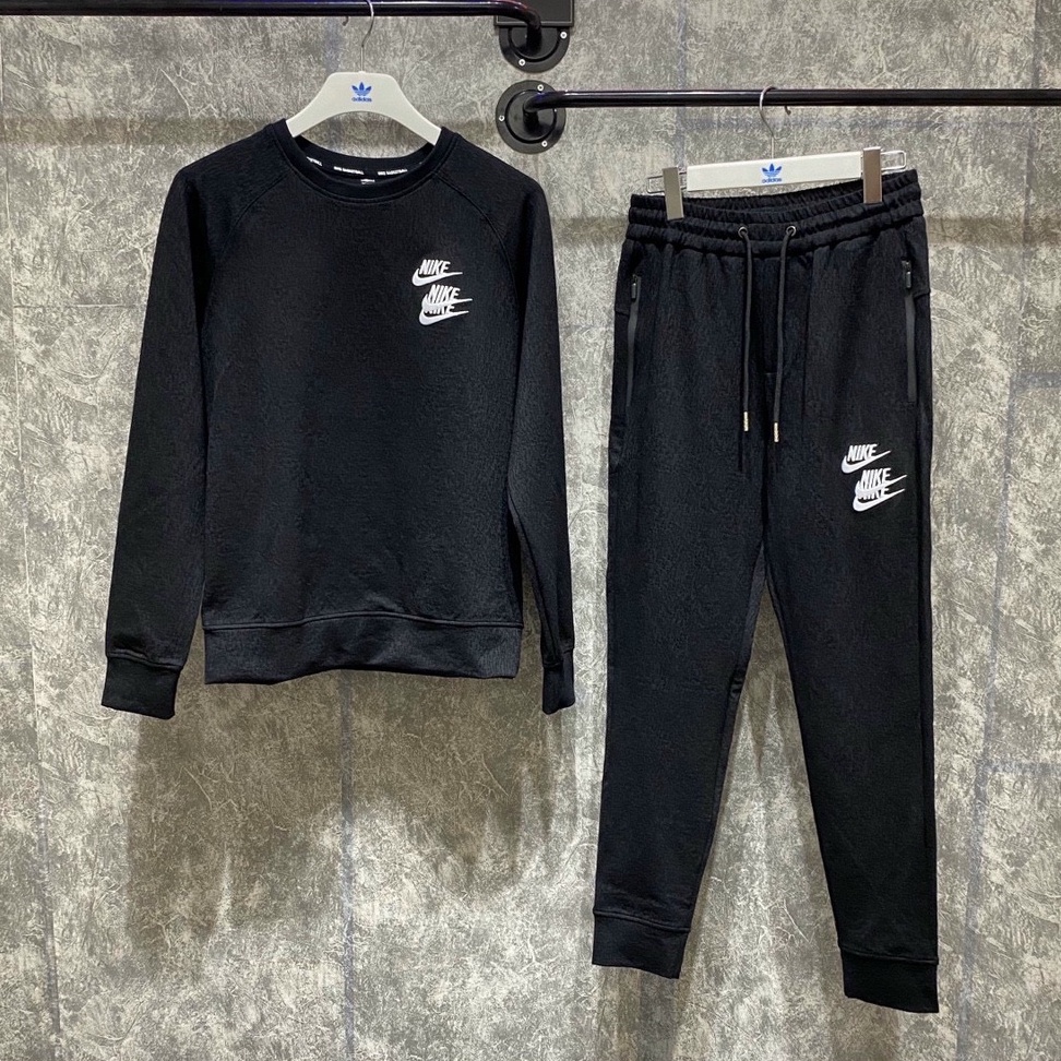 Bộ Đồ, Set Đồ Nam Nữ ☀ ĐỦ SIZE 50-85 KG ☀ Bộ, Set Nike nỉ umi dệt vân cc logo thêu kép like authentic 1-1 on web