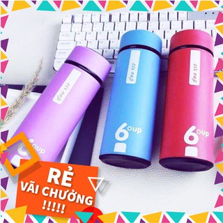 Bình nước thủy tinh màu- giữ nhiệt thủy tinh bọc nhựa 450ml