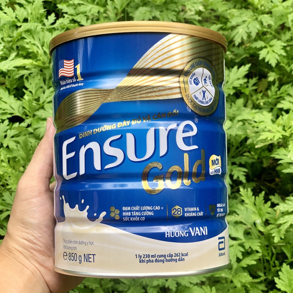 [Mã GROSALE55 giảm 8% đơn 500K] Sữa bột Ensure Gold 850g