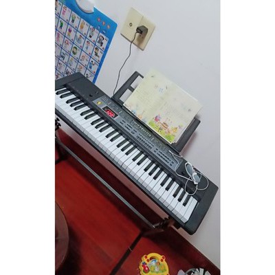 Đàn Piano Electronic Keyboard 61 Phím kèm phụ kiện giá đỡ nhạc, mic, sạc điện cho người mới chơi - Đàn organ  VT128