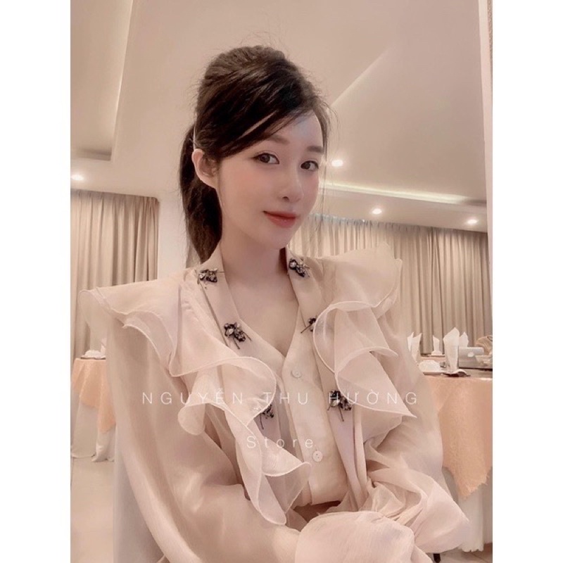 Sét sơmi đính ong sang trọng