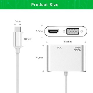 Cáp chuyển đổi từ USB Type C sang HDMI VGA