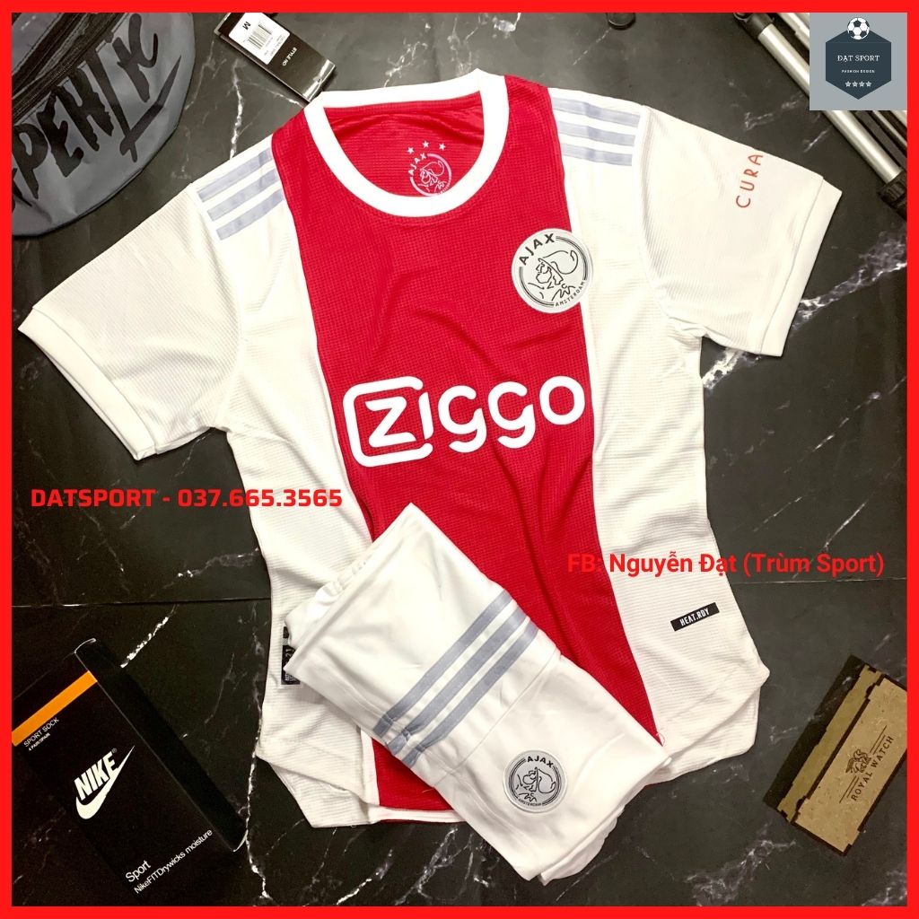 Quần áo bóng đá AJAX 21/22 ⚡FREESHIP⚡ Bộ Áo Đấu CLB AJAX Đỏ Sân Nhà Mùa 2021/22 Hàng Gai Thái Siêu Cấp Mặc Là Mê