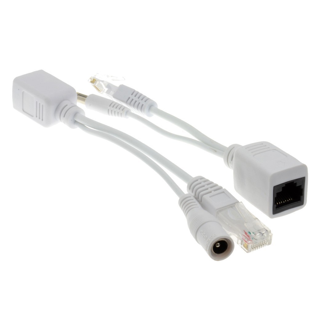 Bộ Chuyển Nguồn POE Cho Camera IP Cặp 2 Chiếc, Tách POE Splitter 48v ra 12v Cho Camera