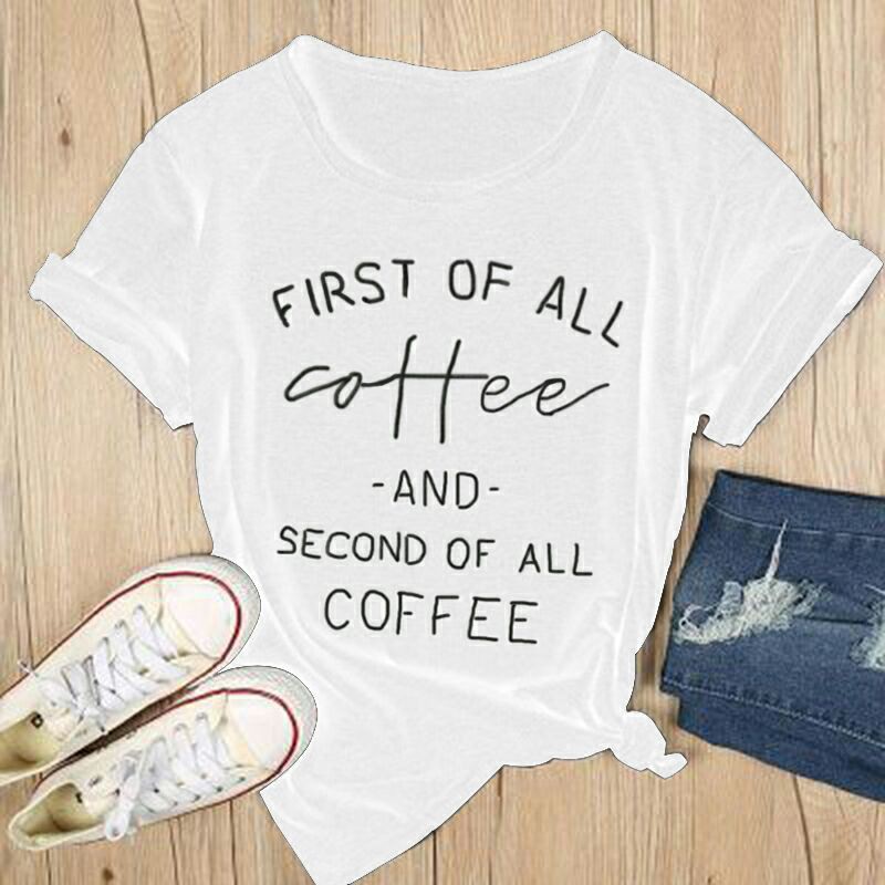 Áo thun phông nam nữ form rộng Familylove - Mẫu áo Unisex First Of All Coffee chất Cotton 100% cao cấp