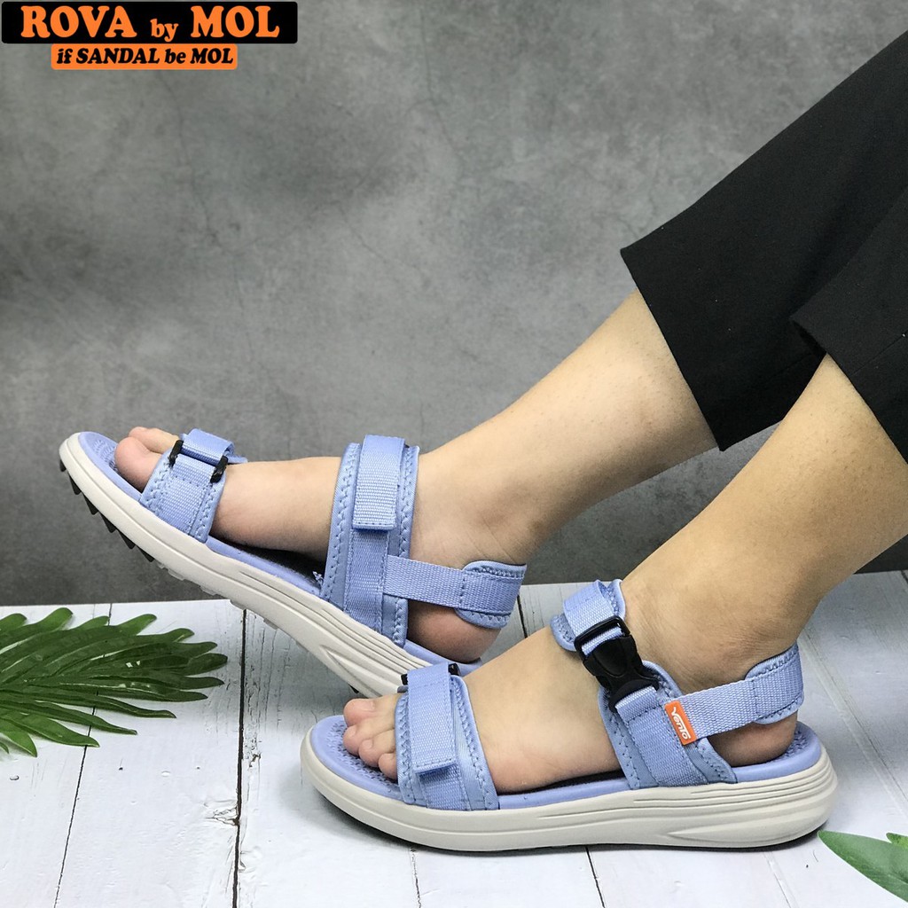 Giày sandal Vento nữ 2 quai ngang vải dù có quai hậu cố định mang đi học đi biển du lịch NB66Be