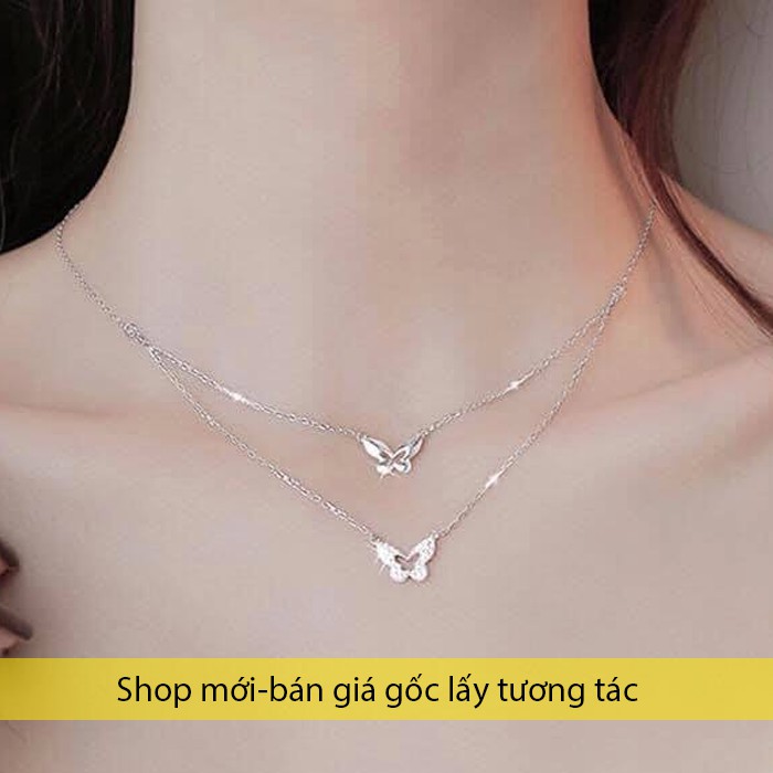 [DÂY CHUYỀN BẠC] Mẫu dây chuyền nữ hình hồ điệp siêu đẹp  BST Trang sức bạc nữ