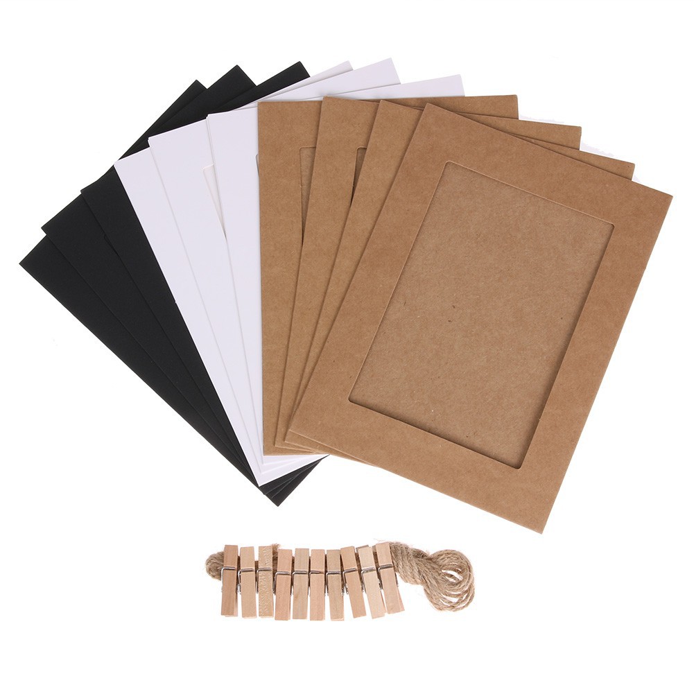 Bộ khung ảnh bằng giấy treo tường 7 inch trang trí nhà cửa | BigBuy360 - bigbuy360.vn