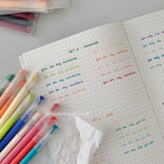  SET 10 BÚT VIẾT TIÊU ĐỀ NHIỀU MÀU LOẠI MỚI NGÒI ĐI NÉT LINE  ảnh thật  - Tiệm nhà Chun 