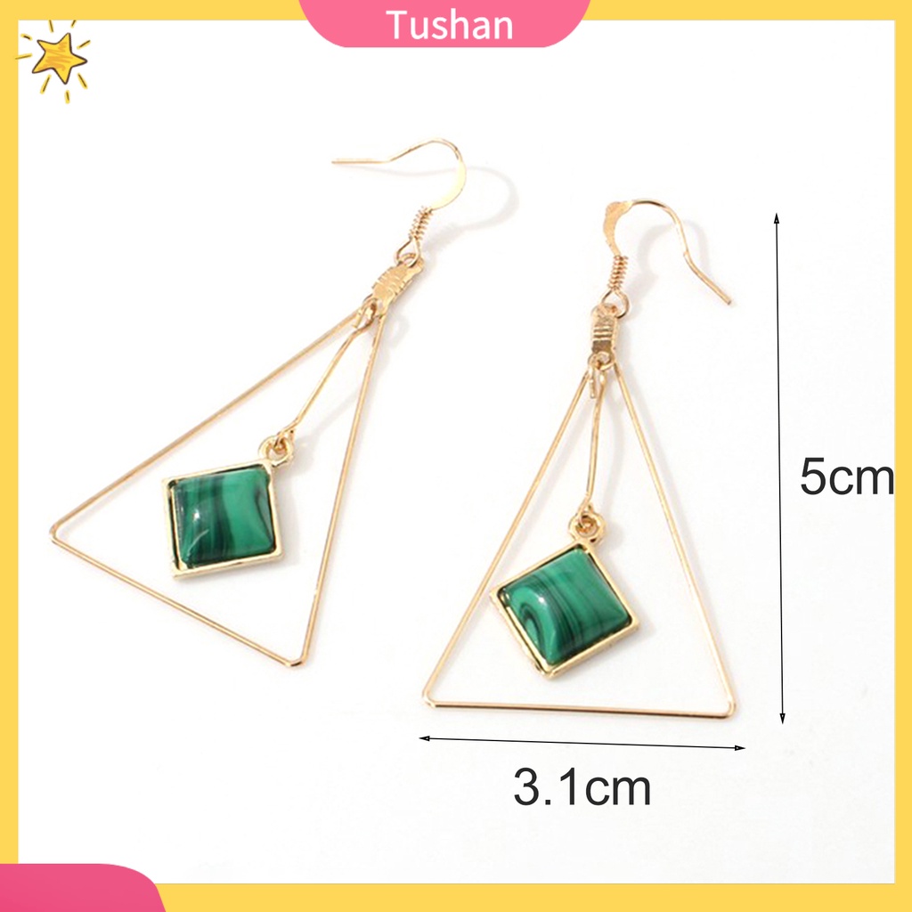 Khuyên tai họa tiết hình học sáng tạo thanh lịch cho nữ