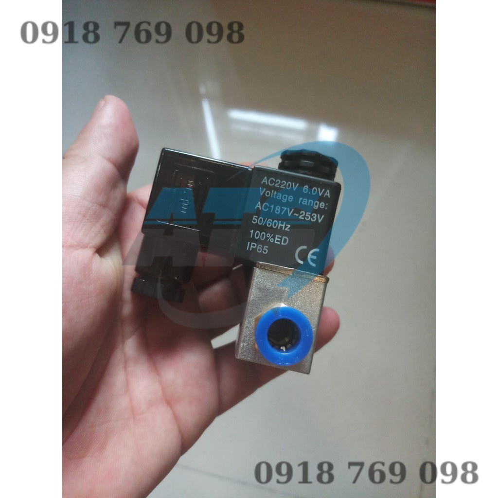 Van điện từ khí nén 2 cửa 2 vị trí dùng khí co2 cho bể cá thủy sinh