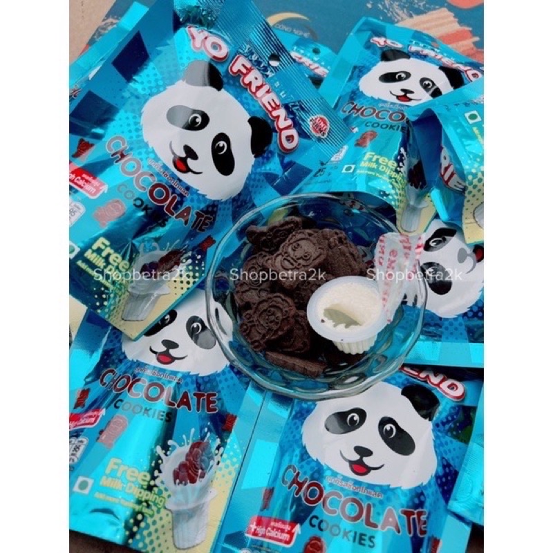 Bánh Gấu Thái Socola chấm kem