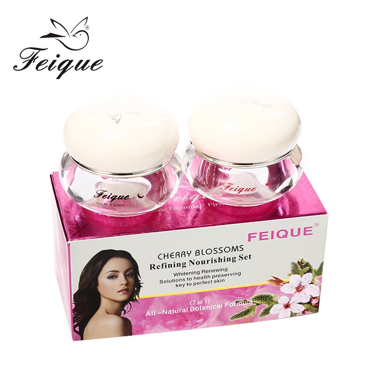 Bộ kem dưỡng da từ hoa anh đào Feique 2 trong 1 nuôi dưỡng làm trắng chống nếp nhăn và tàn nhang hiệu quả