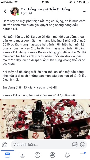 Dầu dưỡng hoa hồng Karose | BigBuy360 - bigbuy360.vn